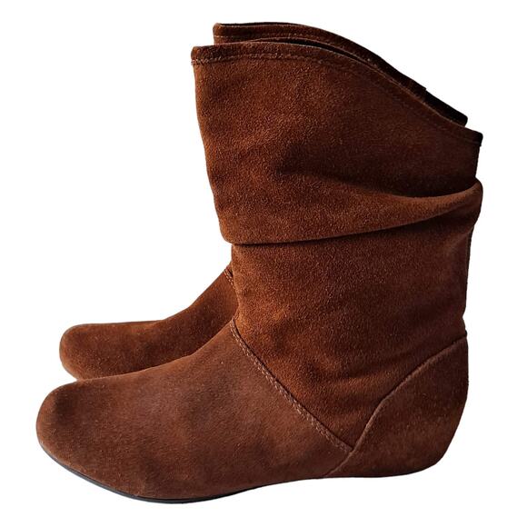 Steve Madden Women's Dark Cinnamon Suede Slouchy Ankle Boots - Size 7 - Picture 5 of 12